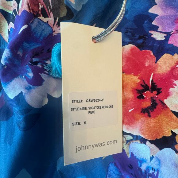 NEW w TAGS Johnny Was Women's SUMMER DAYS RUCHED ONE PIECE Floral Small - Picture 9 of 12